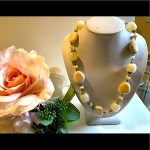 One of a kind Handmade one of a kind Cream necklace